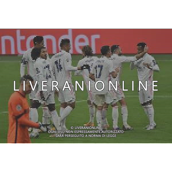 esultanza Real Madrid dopo il gol del 2 a 0 Inter vs Real Madrid UEFA Champions League fase a gironi 4a giornata - gruppo B Milano 25-11-2020 Stadio Giuseppe Meazza - San Siro foto Roberto Garavaglia/ag.Aldo Liverani sas