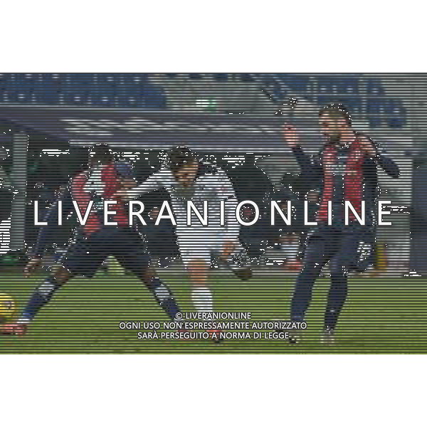 BOLOGNA - SPEZIA COPPA ITALIA TIM CUP 25.11.2020 NELLA FOTO Agudelo Kevin tra Stefano Denswil e Andrea Poli ©ROBERTO VILLANI / AGENZIA ALDO LIVERANI SAS