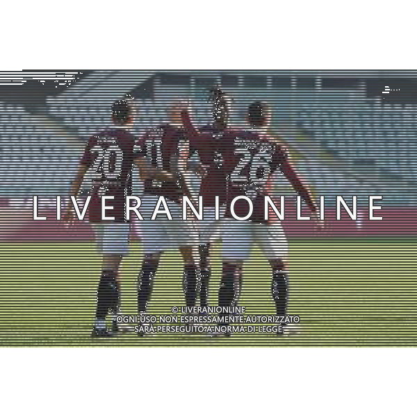 Torino 26.11.2020 Stadio Grande Torino Torino vs Virtus Entella 4° Turno Coppa Italia 2020/2021 ©Viganti/Agenzia Aldo Liverani Nella foto: esultanza torino dopo il gol di simone zaza ©Viganti / AGENZIA ALDO LIVERANI SAS