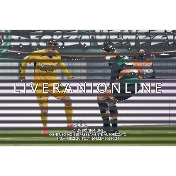 Venezia vs Ascoli - Italian Football Championship League BKT 2020/2021, 28 November 2020 Pier Luigi Penzo stadium, Venice, Italy Photo showing: Cosimo Chirico\' (Ascoli) hampered by Pietro Ceccaroni (Venezia) @LM/Ettore Griffoni/ AGENZIA ALDO LIVERANI SAS