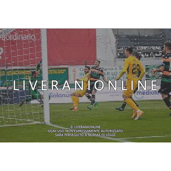 Venezia vs Ascoli - Italian Football Championship League BKT 2020/2021, 28 November 2020 Pier Luigi Penzo stadium, Venice, Italy Photo showing: Raffaele Pucino (Ascoli) scores a goal @LM/Ettore Griffoni/ AGENZIA ALDO LIVERANI SAS