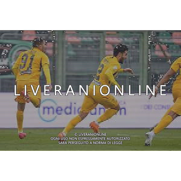 Venezia vs Ascoli - Italian Football Championship League BKT 2020/2021, 28 November 2020 Pier Luigi Penzo stadium, Venice, Italy Photo showing: Raffaele Pucino (Ascoli) celebrates after scoring a goal - esultanza dopo il gol @LM/Ettore Griffoni/ AGENZIA ALDO LIVERANI SAS