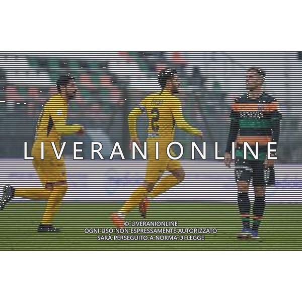 Venezia vs Ascoli - Italian Football Championship League BKT 2020/2021, 28 November 2020 Pier Luigi Penzo stadium, Venice, Italy Photo showing: Raffaele Pucino (Ascoli) celebrates after scoring a goal - esultanza dopo il gol @LM/Ettore Griffoni/ AGENZIA ALDO LIVERANI SAS