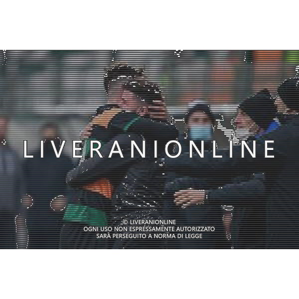 Venezia vs Ascoli - Italian Football Championship League BKT 2020/2021, 28 November 2020 Pier Luigi Penzo stadium, Venice, Italy Photo showing: Mattia Aramu (Venezia) celebrates after scoring a goal @LM/Ettore Griffoni/ AGENZIA ALDO LIVERANI SAS