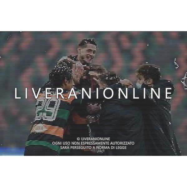 Venezia vs Ascoli - Italian Football Championship League BKT 2020/2021, 28 November 2020 Pier Luigi Penzo stadium, Venice, Italy Photo showing: Luca Fiordilino (Venezia) celebrates after scoring a goal with team-mates @LM/Ettore Griffoni/ AGENZIA ALDO LIVERANI SAS