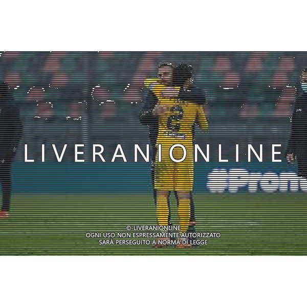 Venezia FC vs Ascoli Calcio - Italian Football Championship League BKT 2020/2021, 28 November 2020 Pier Luigi Penzo stadium, Venice, Italy Photo showing: Paolo Zanetti (Coach Venezia FC) with Raffaele Pucino (Ascoli) fine gara @LM/Ettore Griffoni/ AGENZIA ALDO LIVERANI SAS