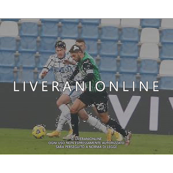 SASSUOLO - INTER CAMPIONATO CALCIO SERIE A TIM 28.11.2020 NELLA FOTO DOMENICO BERARDI E ALESSANDRO BASTONI ©SANTANDREA/ AGENZIA ALDO LIVERANI SAS