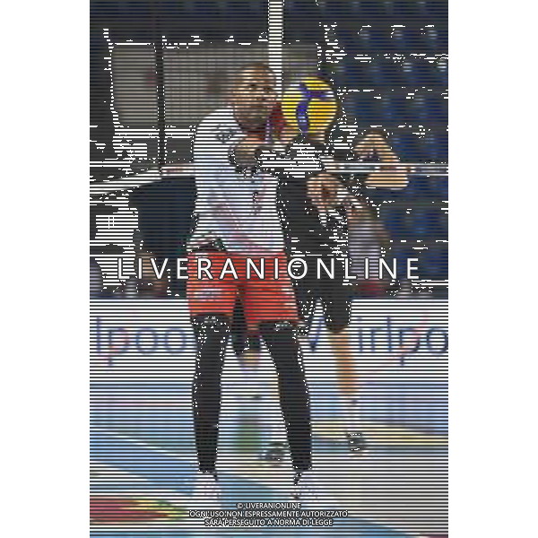 Cucine Lube Civitanova vs NBV Verona - Volleyball Italian Serie A Men Superleague Championship 2020/2021, 28 November 2020 Palasport Eurosuole Forum, civitanova marche, Italy Photo showing: Leal Yoandy (Cucine Lube Civitanova) @LM/Roberto Bartomeoli AG ALDO LIVERANI SAS