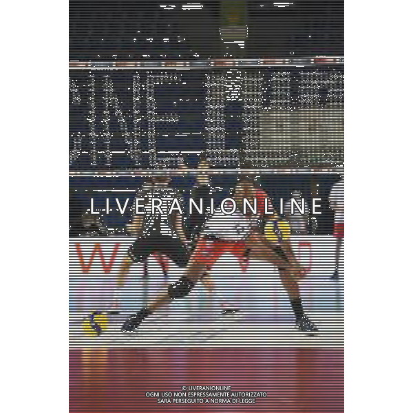 Cucine Lube Civitanova vs NBV Verona - Volleyball Italian Serie A Men Superleague Championship 2020/2021, 28 November 2020 Palasport Eurosuole Forum, civitanova marche, Italy Photo showing: Simon Robertlandy (Cucine Lube Civitanova) @LM/Roberto Bartomeoli AG ALDO LIVERANI SAS