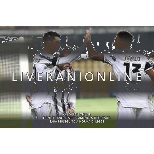 BENEVENTO - JUVENTUS CAMPIONATO CALCIO SERIE A TIM 28.11.2020 NELLA FOTO ESULTANZA DOPO IL GOL DI ALVARO MORATA CON DANILO ©MOSCA / AGENZIA ALDO LIVERANI SAS