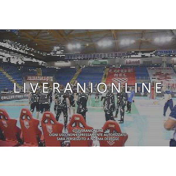 Cucine Lube Civitanova vs NBV Verona - Volleyball Italian Serie A Men Superleague Championship 2020/2021, 28 November 2020 Palasport Eurosuole Forum, civitanova marche, Italy Photo showing: Nbv Verona @LM/Roberto Bartomeoli AG ALDO LIVERANI SAS