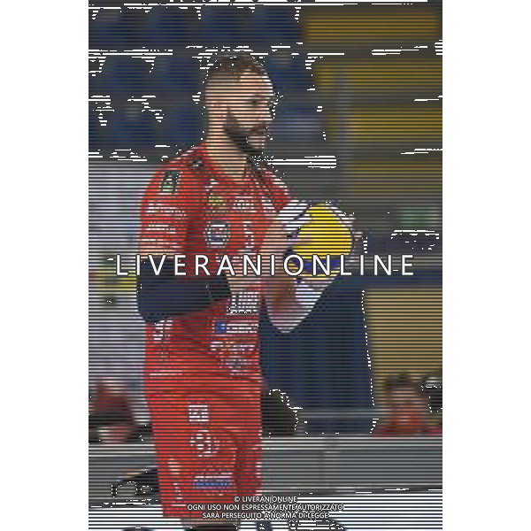Cucine Lube Civitanova vs NBV Verona - Volleyball Italian Serie A Men Superleague Championship 2020/2021, 28 November 2020 Palasport Eurosuole Forum, civitanova marche, Italy Photo showing: Juantorena Osmany (Cucine Lube Civitanova) @LM/Roberto Bartomeoli AG ALDO LIVERANI SAS