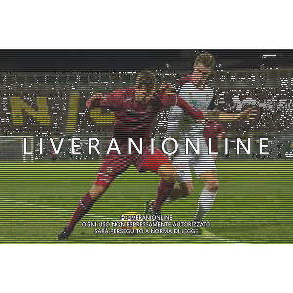 Livorno vs Pontedera - Campionato di Calcio Serie C - Lega Pro 2020/2021, 29 novembre 2020 Livorno, Italia Nella foto: Marcelo Deverlan Vicente (Livorno) e Andrea Magrassi (Pontedera) @LM/Fabio Fagiolini AG ALDO LIVERANI SAS
