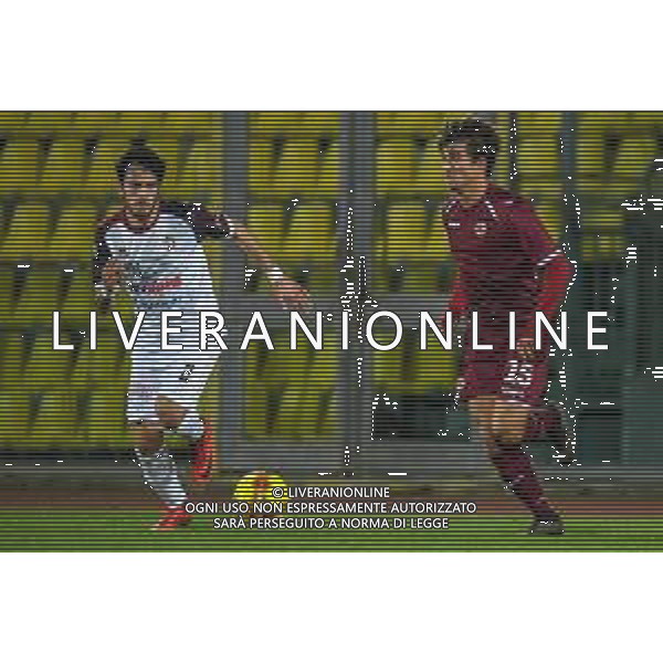 Livorno vs Pontedera - Campionato di Calcio Serie C - Lega Pro 2020/2021, 29 novembre 2020 Livorno, Italia Nella foto: Tino Parisi (Livorno) e Lorenzo Milani (Pontedera) @LM/Fabio Fagiolini AG ALDO LIVERANI SAS