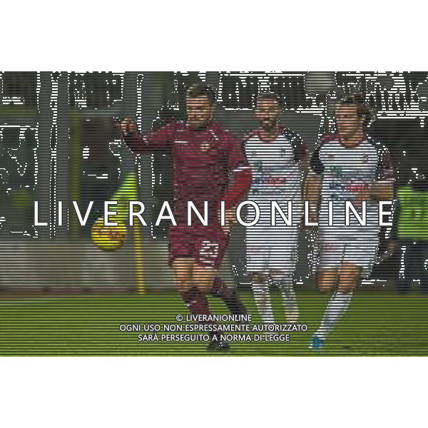 Livorno vs Pontedera - Campionato di Calcio Serie C - Lega Pro 2020/2021, 29 novembre 2020 Livorno, Italia Nella foto: Davide Agazzi (Livorno) e Leonardo Stanzani (Pontedera) @LM/Fabio Fagiolini AG ALDO LIVERANI SAS
