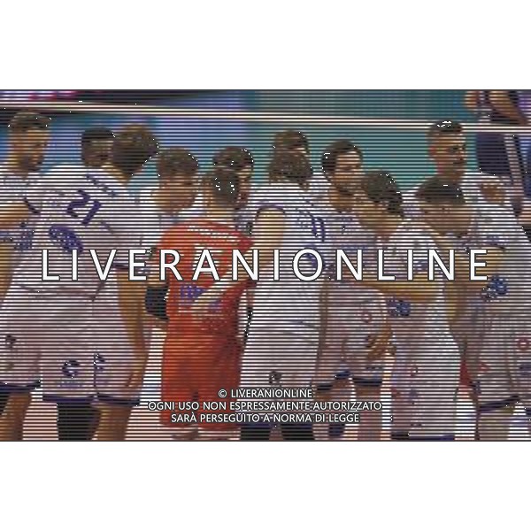 Top Volley Cisterna vs Allianz Milano - Volleyball Italian Serie A Men Superleague Championship 2020/2021, 29 November 2020 latina, Italy Photo showing: team Top Volley Cisterna @LM/Luigi Mariani AG ALDO LIVERANI SAS