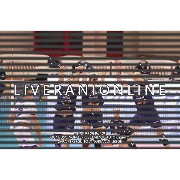 Top Volley Cisterna vs Allianz Milano - Volleyball Italian Serie A Men Superleague Championship 2020/2021, 29 November 2020 latina, Italy Photo showing: Allianz Milano @LM/Luigi Mariani AG ALDO LIVERANI SAS
