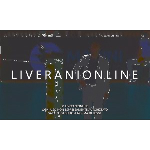 Top Volley Cisterna vs Allianz Milano - Volleyball Italian Serie A Men Superleague Championship 2020/2021, 29 November 2020 latina, Italy Photo showing: coach Roberto Piazza Allianz Milano @LM/Luigi Mariani AG ALDO LIVERANI SAS