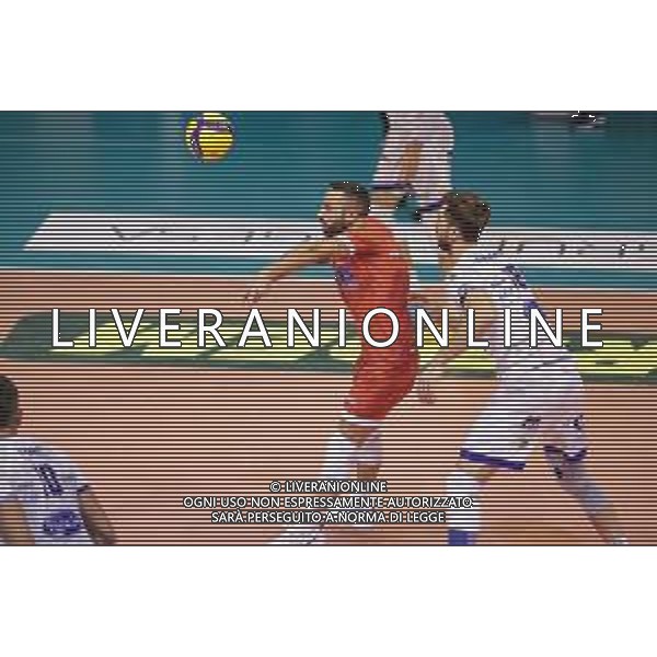 Top Volley Cisterna vs Allianz Milano - Volleyball Italian Serie A Men Superleague Championship 2020/2021, 29 November 2020 latina, Italy Photo showing: Domenico Cavaccini Top Volley Cisterna @LM/Luigi Mariani AG ALDO LIVERANI SAS