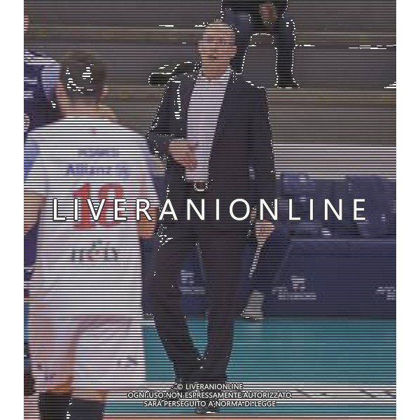 Top Volley Cisterna vs Allianz Milano - Volleyball Italian Serie A Men Superleague Championship 2020/2021, 29 November 2020 latina, Italy Photo showing: coach Roberto Piazza Allianz Milano @LM/Luigi Mariani AG ALDO LIVERANI SAS