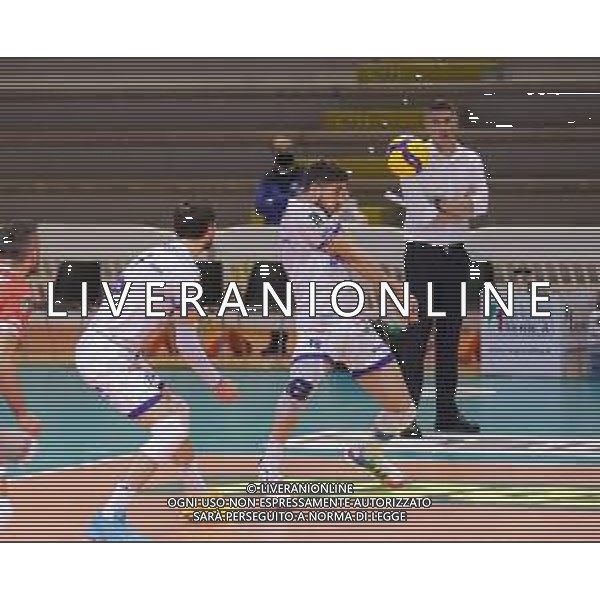Top Volley Cisterna vs Allianz Milano - Volleyball Italian Serie A Men Superleague Championship 2020/2021, 29 November 2020 latina, Italy Photo showing: Luigi Randazzo Top Volley Cisterna @LM/Luigi Mariani AG ALDO LIVERANI SAS