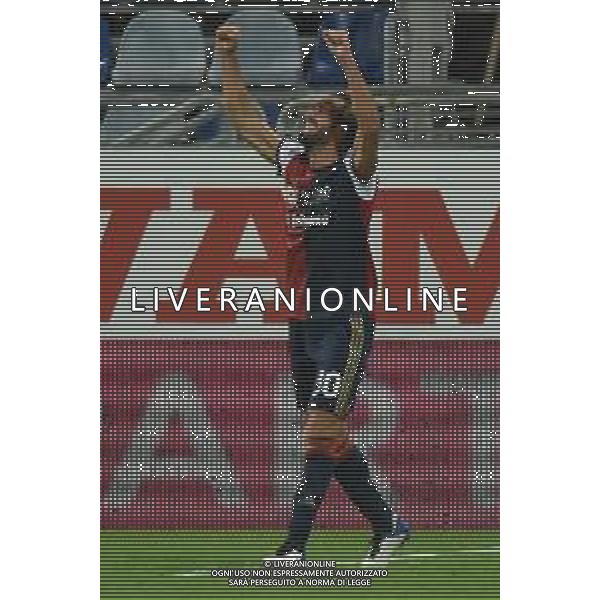 29-11-2020. CAGLIARI CALCIO-SPEZIA CALCIO. 9° GIORNATA SERIE A 2020/2021. ITALIA, SARDEGNA, CAGLIARI, STADIO SARDEGNA ARENA. SALVATORE MOI/ALDO LIVERANI SAS NELLA FOTO: GOL ED ESULTANZA PAVOLETTI CAGLIARI CONTRO SPEZIA IN CASA 2-1./AGENZIA ALDO LIVERANI SAS