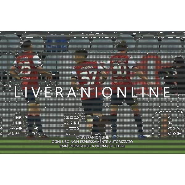 29-11-2020. CAGLIARI CALCIO-SPEZIA CALCIO. 9° GIORNATA SERIE A 2020/2021. ITALIA, SARDEGNA, CAGLIARI, STADIO SARDEGNA ARENA. SALVATORE MOI/ALDO LIVERANI SAS NELLA FOTO: GOL ED ESULTANZA PAVOLETTI CAGLIARI CONTRO SPEZIA IN CASA 2-1./AGENZIA ALDO LIVERANI SAS