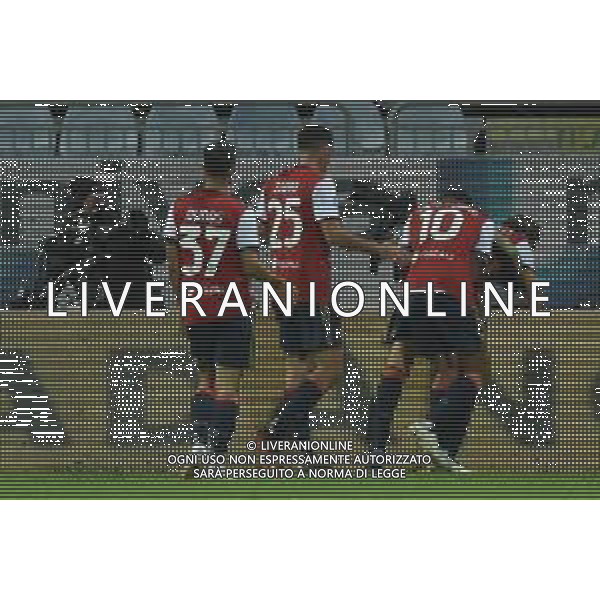 29-11-2020. CAGLIARI CALCIO-SPEZIA CALCIO. 9° GIORNATA SERIE A 2020/2021. ITALIA, SARDEGNA, CAGLIARI, STADIO SARDEGNA ARENA. SALVATORE MOI/ALDO LIVERANI SAS NELLA FOTO: GOL ED ESULTANZA PAVOLETTI CAGLIARI CONTRO SPEZIA IN CASA 2-1./AGENZIA ALDO LIVERANI SAS