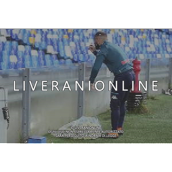 29-11-20120 NAPOLI CAMPIONATO DI CALCIO SERIE A NAPOLI ROMA NELLA FOTO: INSIGNE METTE I FIORI SOTTO LA CURVA PER MARADONA DIEGO FOTO MOSCA AG.LIVERANI