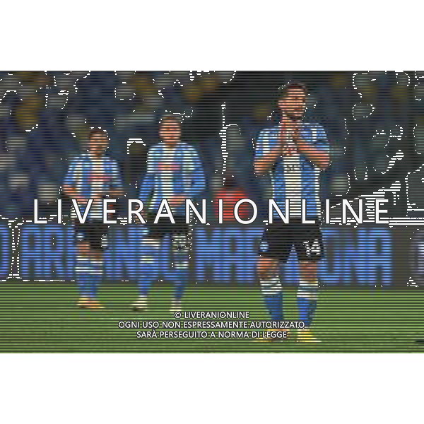 NAPOLI - ROMA CAMPIONATO CALCIO SERIE A TIM 29.11.2020 NELLA FOTO DRIES MERTENS APPLAUSI PER MARADONA ©MOSCA/AGENZIA ALDO LIVERANI SAS