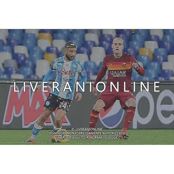 NAPOLI - ROMA CAMPIONATO CALCIO SERIE A TIM 29.11.2020 NELLA FOTO LORENZO INSIGNE RICK KARSDORP ©MOSCA/AGENZIA ALDO LIVERANI SAS