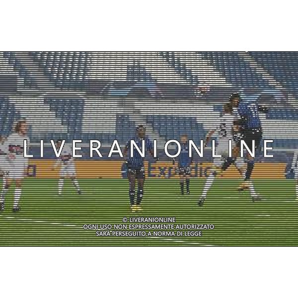 Atalanta-Midtjylland Uefa Champions League 2020/2021 5a giornata Bergamo, 1 dicembre 2020 Nella foto: Cristian Romero realizza il gol dell\'1-1 Ph. Soli - Ag. Aldo Liverani/AGENZIA ALDO LIVERANI SAS