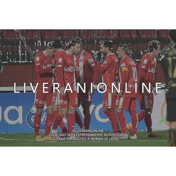 © TVRG esultanza Monza dopo il gol dell’1 a 0 Monza vs Vicenza Campionato Serie BKT - 3a giornata Monza 2-12-2020 U-Power Stadium foto Roberto Garavaglia/ag.Aldo Liverani sas