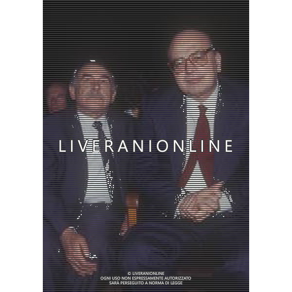 RETROSPETTIVA BETTINO CRAXI POLITICO NELLA FOTO BETTINO CRAXI CON RENATO MASSARI NELL\'ANNO 1989 AG ALDO LIVERANI SAS 