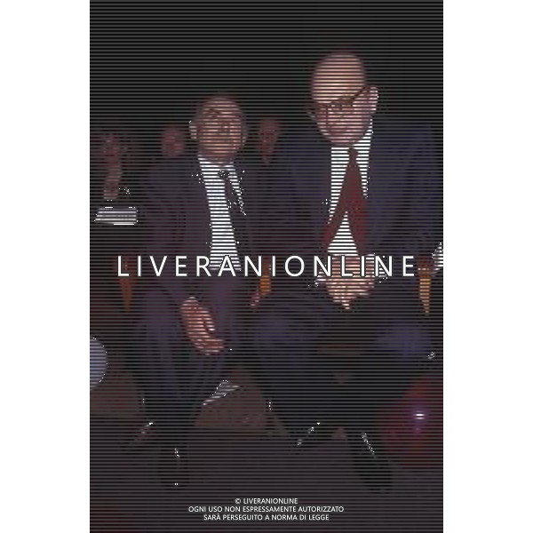 RETROSPETTIVA BETTINO CRAXI POLITICO NELLA FOTO BETTINO CRAXI CON RENATO MASSARI NELL\'ANNO 1989 AG ALDO LIVERANI SAS 
