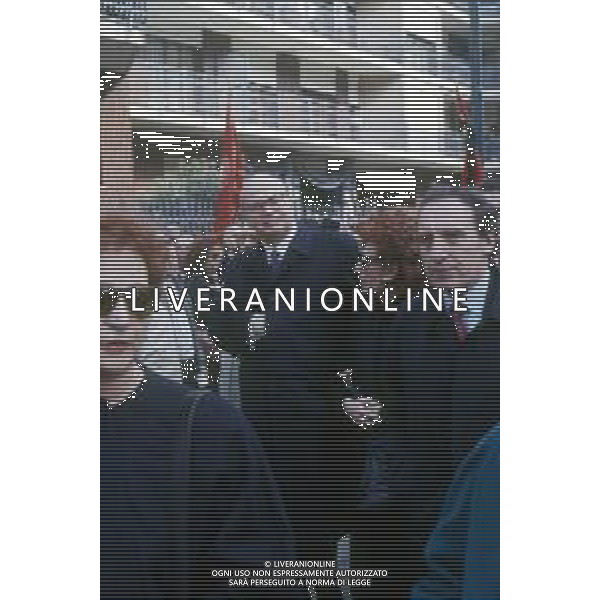 25-03-1992 MILANO FUNERALI DI VITTORIO CRAXI PADRE DI BETTINO CRAXI NELLA FOTO I FUNERALI DI VITTORIO CRAXI A MILANO AG ALDO LIVERANI SAS