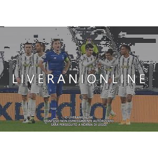 Torino 02.12.2020 Stadio Allianz Stadium ©Viganti/Agenzia Aldo Liverani Juventus vs Dinamo Kiev Champions League 2020/2021 Gruppo G Giornata 5 di 6 Nella foto: esultanza juventus dopo il gol alvaro morata ©Viganti / AGENZIA ALDO LIVERANI SAS