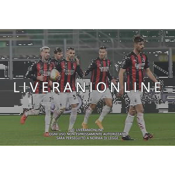 esultanza Milan dopo il gol del 2 a 2 di Samuel Castillejo Milan vs Celtic UEFA Europa League fase a gironi 5a giornata - gruppo H Milano 03-12-2020 Stadio Giuseppe Meazza - San Siro foto Roberto Garavaglia/ag.Aldo Liverani sas / AGENZIA ALDO LIVERANI SAS