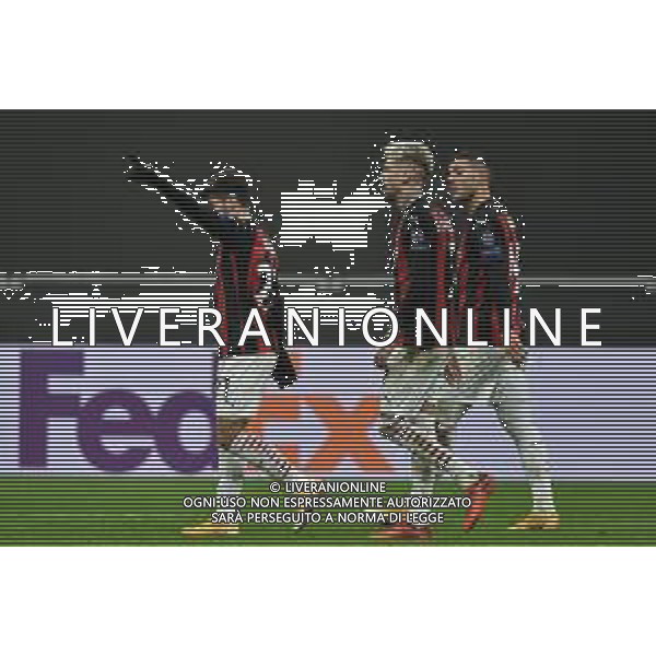 esultanza Milan dopo il gol del 4 a 2 Brahim Diaz Milan vs Celtic UEFA Europa League fase a gironi 5a giornata - gruppo H Milano 03-12-2020 Stadio Giuseppe Meazza - San Siro foto Roberto Garavaglia/ag.Aldo Liverani sas / AGENZIA ALDO LIVERANI SAS