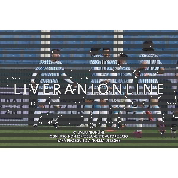 LiveMedia/Gabriele Masotti Spal vs Pisa - Italian Football Championship League BKT 2020/2021, 05 December 2020 Paolo Mazza stadium, ferrara, Italy Photo showing: Alberto Paloschi (Spal) celerates after scoring goal of 0-2 @LM/Gabriele Masotti AG ALDO LIVERANI SAS