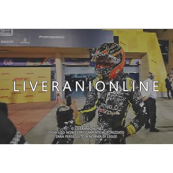 Esteban Ocon (FRA) Renault F1 Team celebrates his second position with the team in parc ferme. 06.12.2020. Formula 1 World Championship, Rd 16, Sakhir Grand Prix, Sakhir, Bahrain, Race Day. - www.xpbimages.com, EMail: requests@xpbimages.com © Copyright: Charniaux / XPB Images/AGENZIA ALDO LIVERANI SAS - ITALY ONLY EDITORIAL USE ONLY