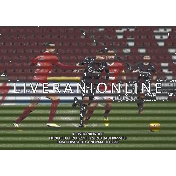TRIESTINA - SAMBENDETTESE CAMPIONATO CALCIO SERIE LEGA PRO 06.12.2020 NELLA FOTO RUBEN BOTTA CON ALESSANDRO LIGI E FRANCESCO LODI ©AGENZIA ALDO LIVERANI SAS