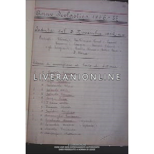 ALBERTO SORDI, attore, regista italiano - REPERTORIO Nella foto (La lista degli ammessi agli esami del corso di dizione del 9.11.1936 a Milano all\'Accademia dei Filodrammatici.) ©ARCHIVIO/AGENZIA ALDO LIVERANI SAS