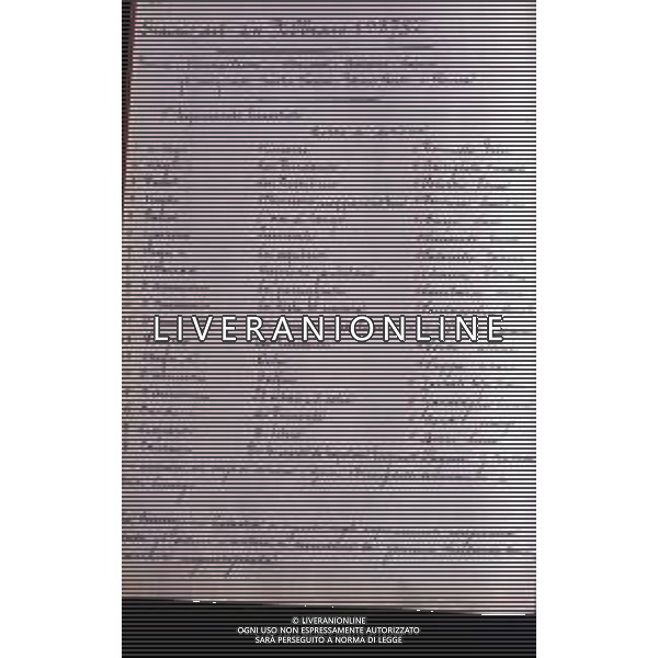 ALBERTO SORDI, attore, regista italiano - REPERTORIO Nella foto (La lista del corso di dizione del 24.02.1937 a Milano all\'Accademia dei Filodrammatici.) ©ARCHIVIO/AGENZIA ALDO LIVERANI SAS