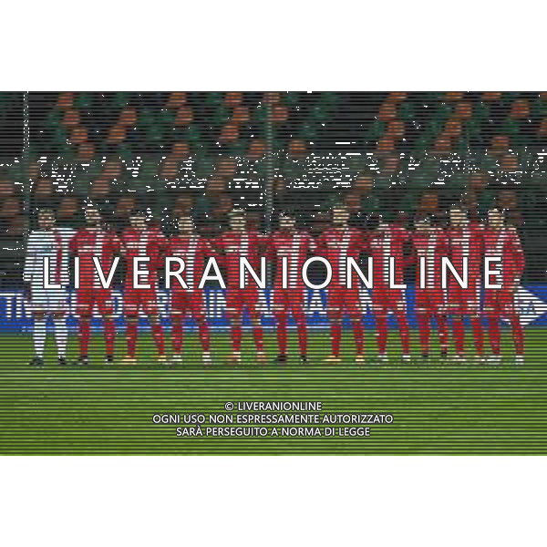 LiveMedia/Ettore Griffoni Venezia FC vs AC Monza - Italian Football Championship League BKT 2020/2021, 11 December 2020 Pier Luigi Penzo stadium, Venice, Italy Photo showing: AC Monza observing one minute silent for the death of Paolo Rossi, player of Italy Soccer Team @LM/Ettore Griffoni AG ALDO LIVERANI SAS