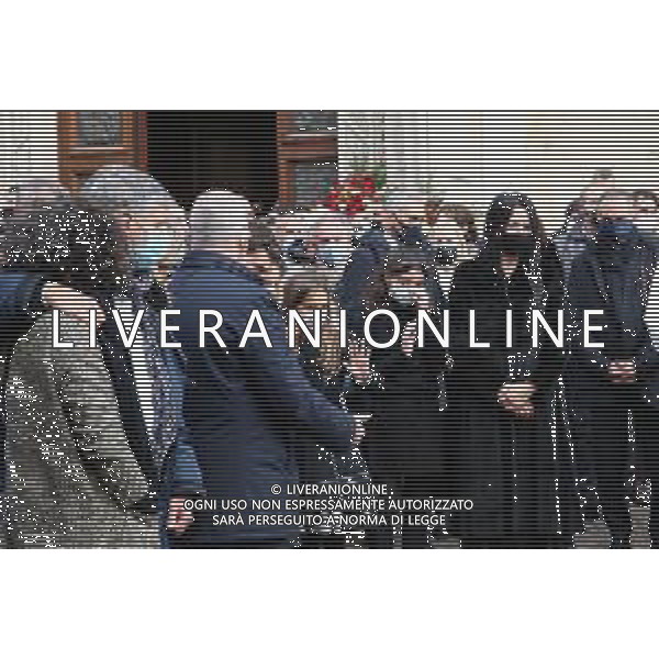 Funerali del Calciatore Paolo Rossi nel Duomo di Vicenza 12.12.2020 nella foto la moglie Federica Cappelletti con le figlie Sofia Elena e Maria Vittoria ©PG/AGENZIA ALDO LIVERANI SAS
