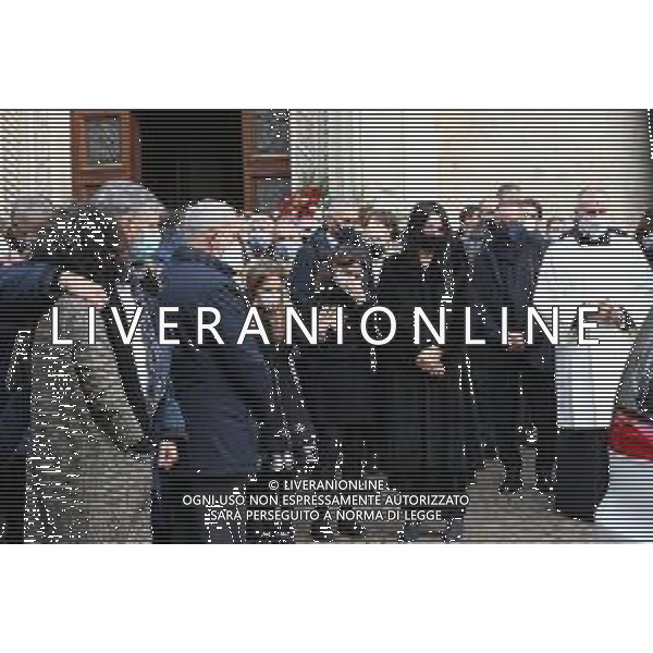 Funerali del Calciatore Paolo Rossi nel Duomo di Vicenza 12.12.2020 nella foto la moglie Federica Cappelletti con le figlie Sofia Elena e Maria Vittoria ©PG/AGENZIA ALDO LIVERANI SAS
