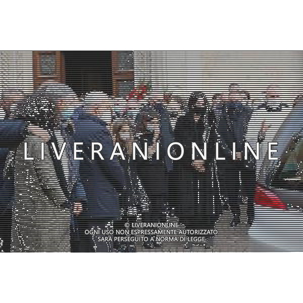 Funerali del Calciatore Paolo Rossi nel Duomo di Vicenza 12.12.2020 nella foto la moglie Federica Cappelletti con le figlie Sofia Elena e Maria Vittoria ©PG/AGENZIA ALDO LIVERANI SAS