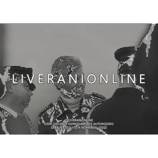 1975 CATANZARO PROCESSO AI PRESUNTI TERRORISTI GIOVANNI VENTURA E FRANCO FREDA NELLA FOTO GIOVANNI VENTURA E FRANCO FREDA DURANTE IL PROCESSO A CATANZARO NELL\'ANNO 1975 AG ALDO LIVERANI SAS