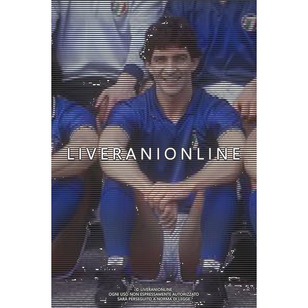 PAOLO ROSSI CALCIATORE - RETROSPETTIVA NELLA FOTO A ROCCARASO AL RADUNO DELLA NAZIONALE ITALIANA NEL 1986 PER I MONDIALI DEL MESSICO ©ARCHIVIO AGENZIA ALDO LIVERANI SAS